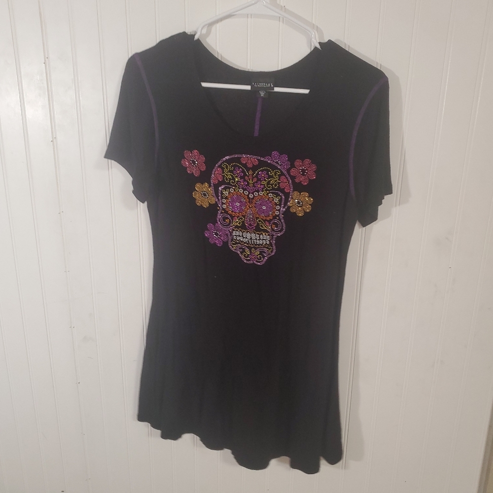 Ladies Trilliogy by Morning Sun skull shirt